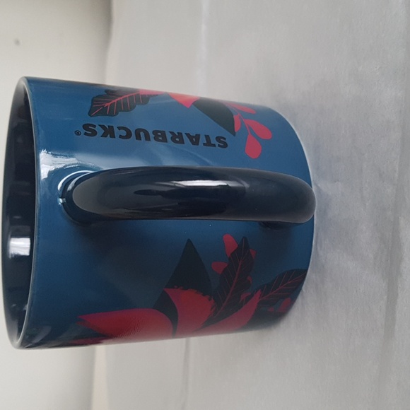 Starbucks 2021 Christmas Holiday Floral Poinsettia Coffee Tea Mug 12oz/355ml - Picture 5 of 15